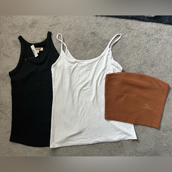 Madewell and J.Crew 3-Piece Bundle Size XS Tank Top Cami and Strapless Top - Picture 1 of 13